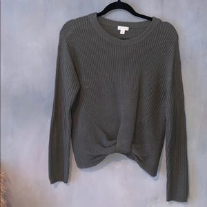 Gray Bow Sweater